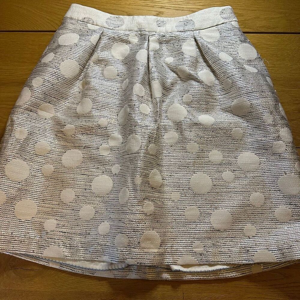 Maeve Anthropologie Anya dotted jacquard mini skirt 10 sequin - Picture 2 of 16